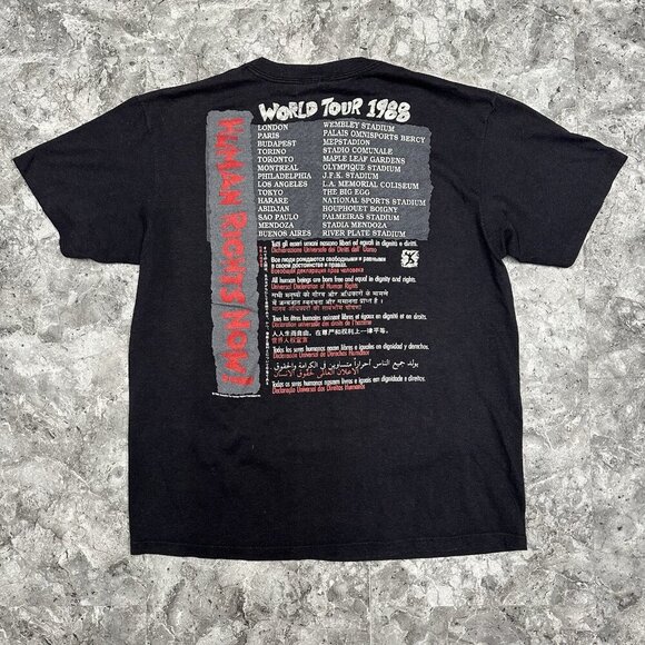 Human Rights Now! Reebok World Tour 1988 T-Shirt Single Stitch Size L - Picture 2 of 7